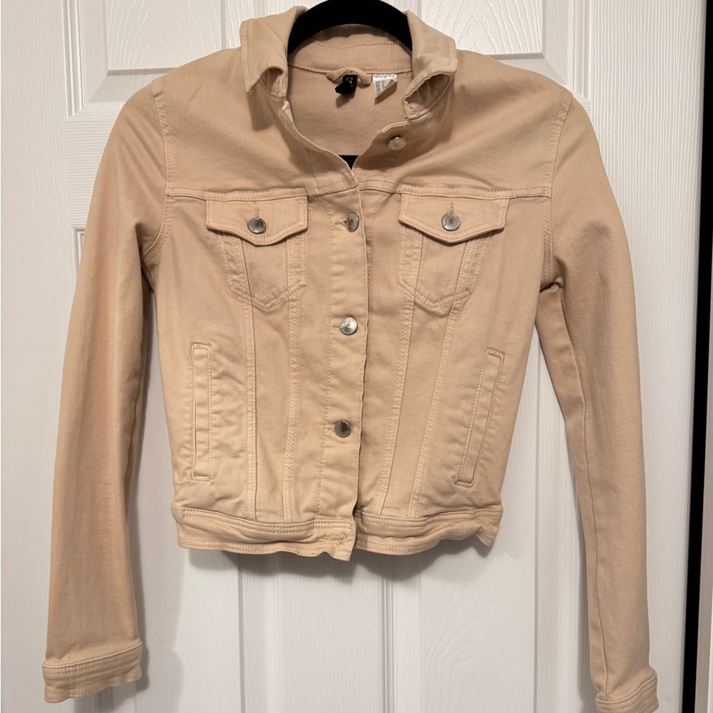H&M Women's Beige Jean Jacket